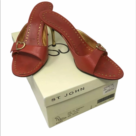 🛍$295 Retail🛍ST. JOHN Tyra Slide Heels - Picture 2 of 12